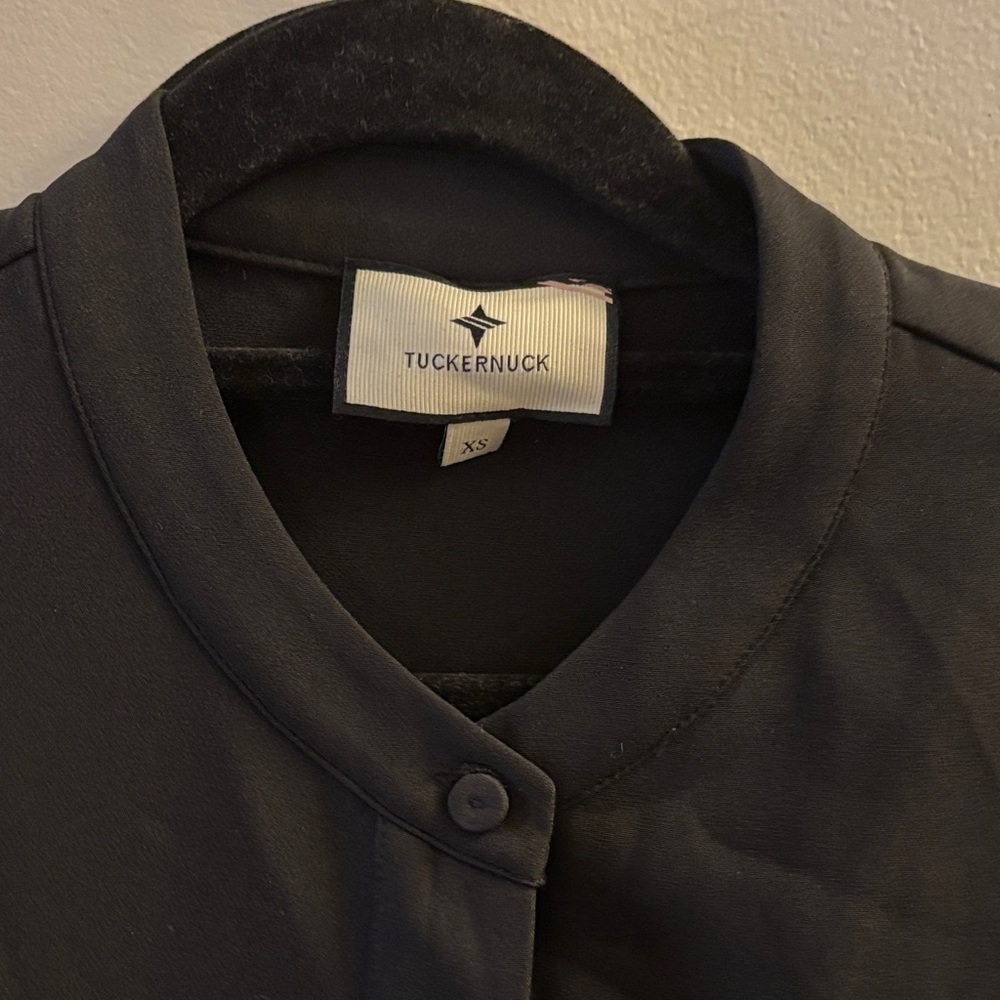 Elegant Black Women's button up shirtdress - Picture 2 of 5